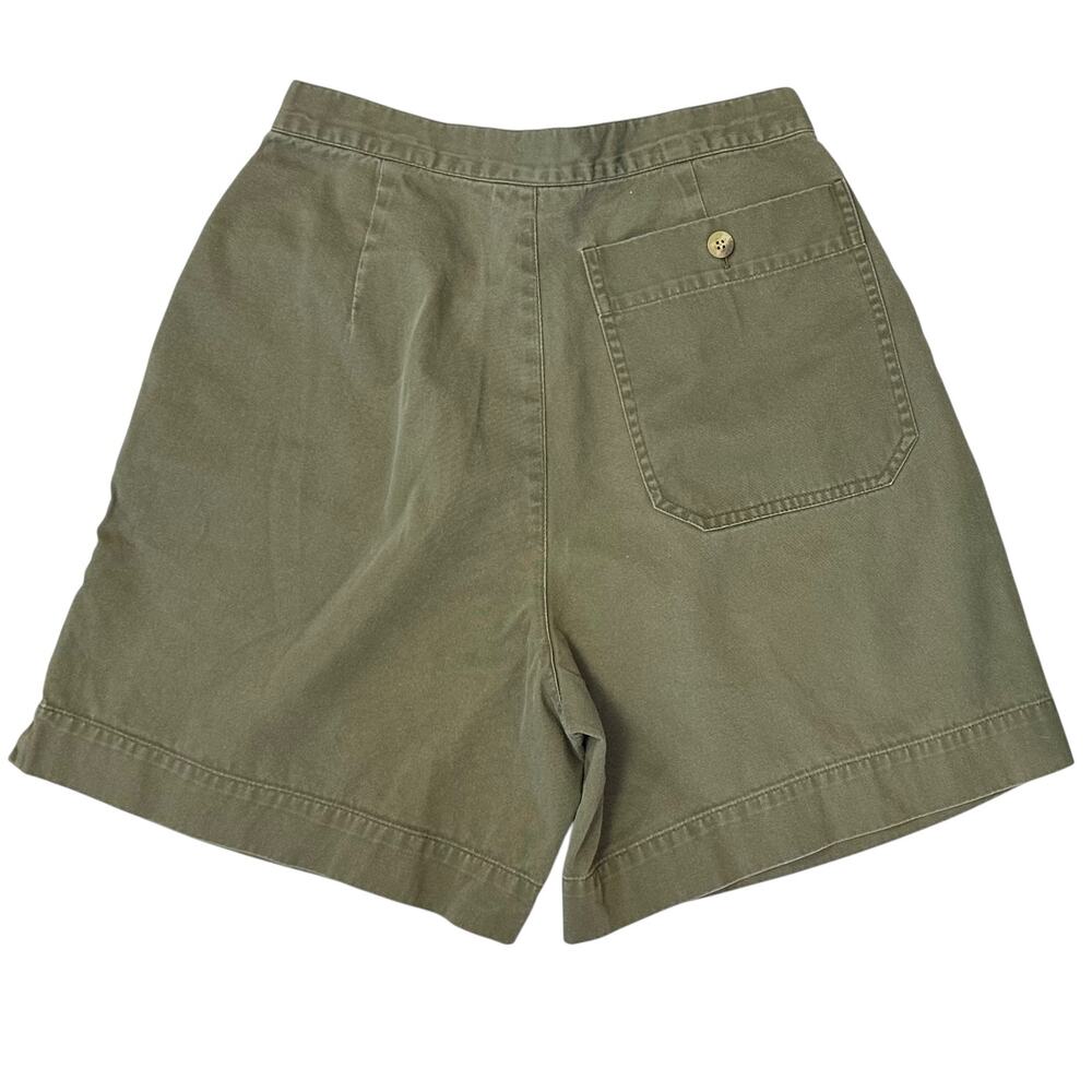 Brooks Brothers Khaki High Waist Pleated Trouser Shorts Green Size 4 - Picture 5 of 6
